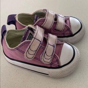 EUC purple converse baby shoes size 3